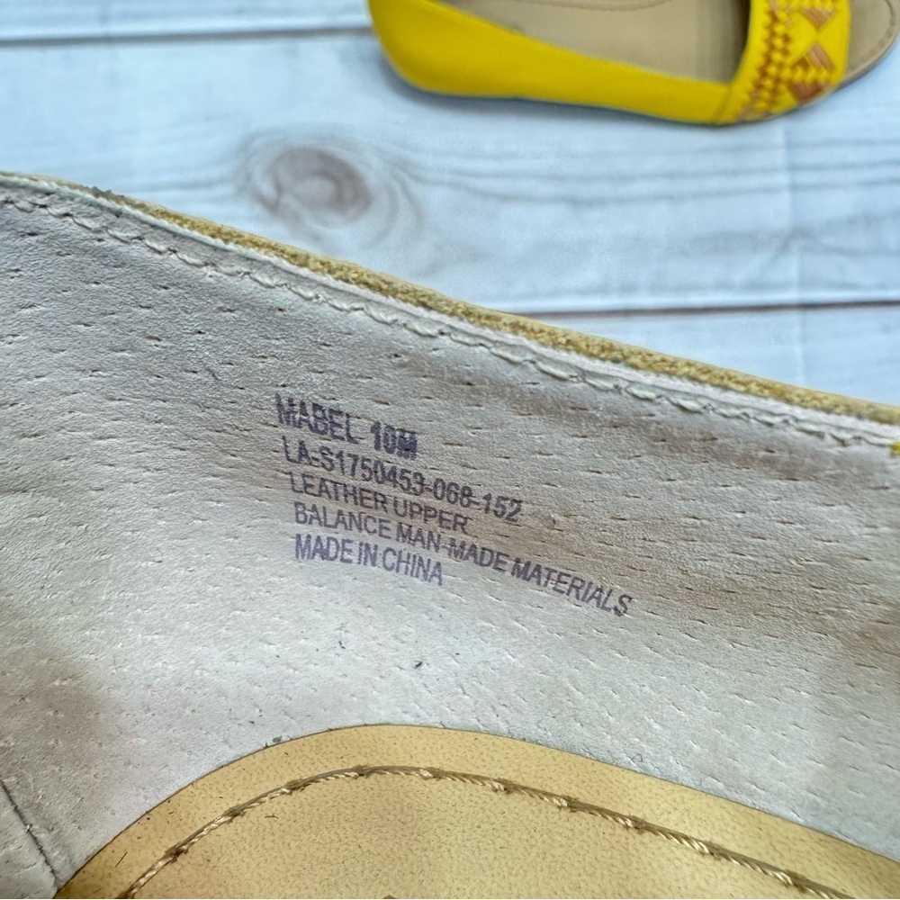 Latigo Yellow Woven Peep-Toe Flats - Picture 13 of 13